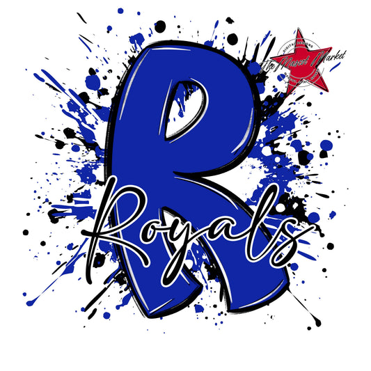 Royals Mascot Splatter-Royal Blue