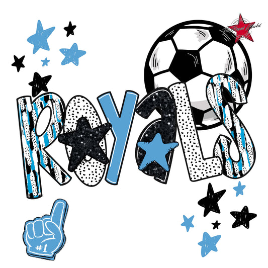 Royals Soccer Scrape-Carolina Blue