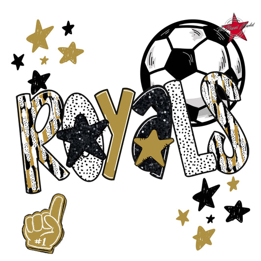 Royals Soccer Scrape-Gold