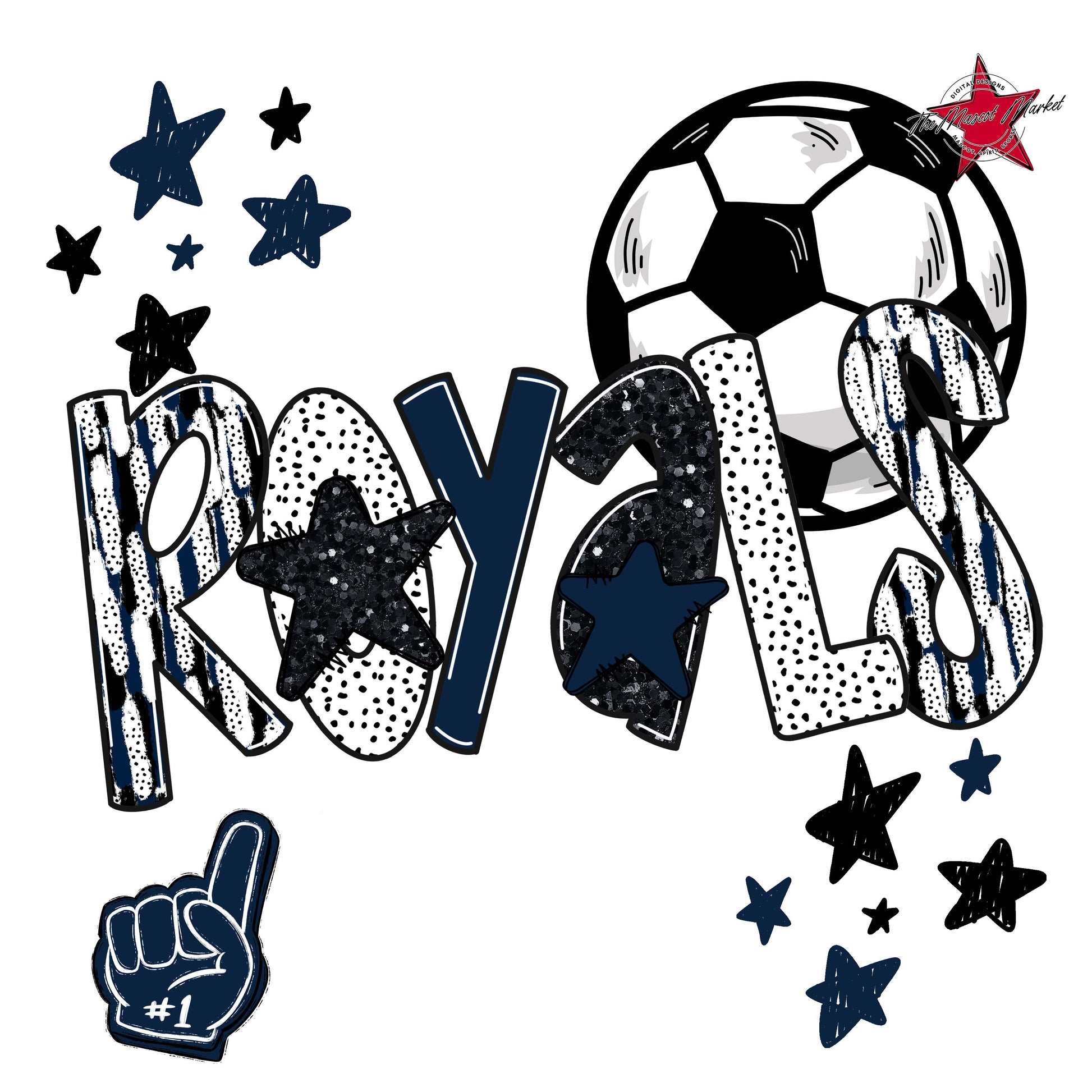 Royals Soccer Scrape-Navy
