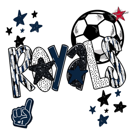 Royals Soccer Scrape-Navy