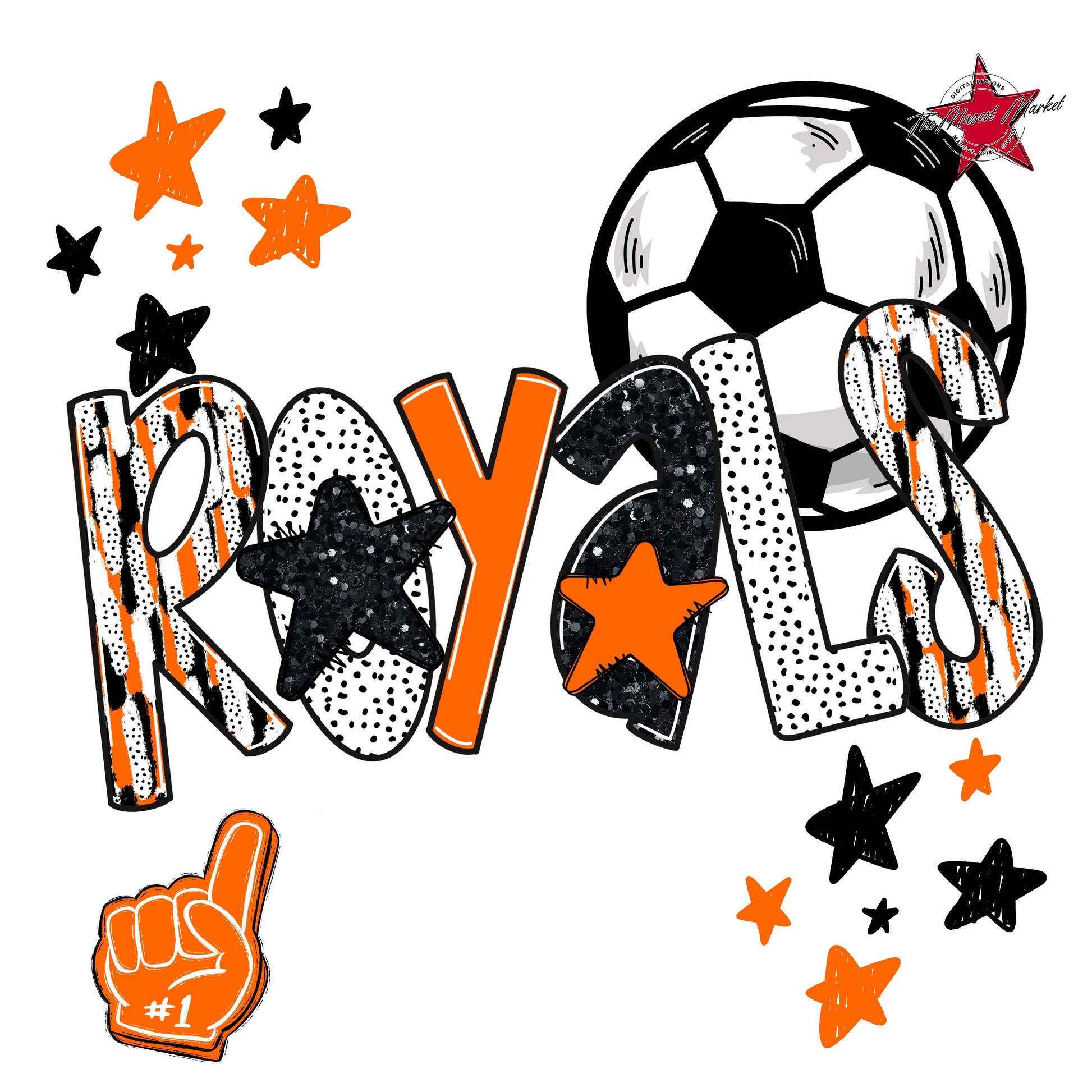 Royals Soccer Scrape-Orange