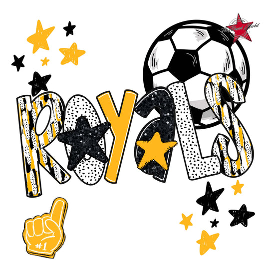 Royals Soccer Scrape-Yellow