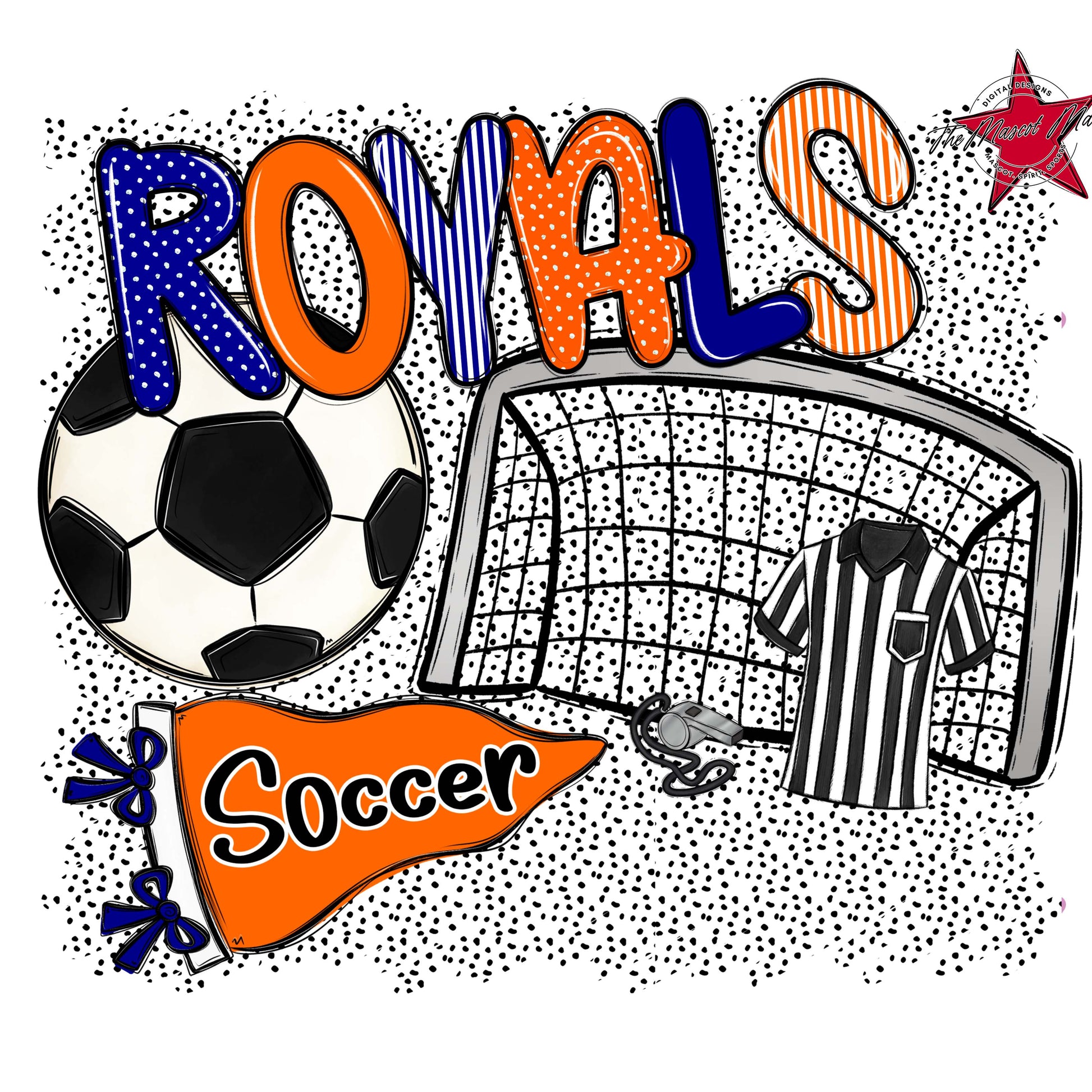 Royals Soccer Spirit-Blue & Orange