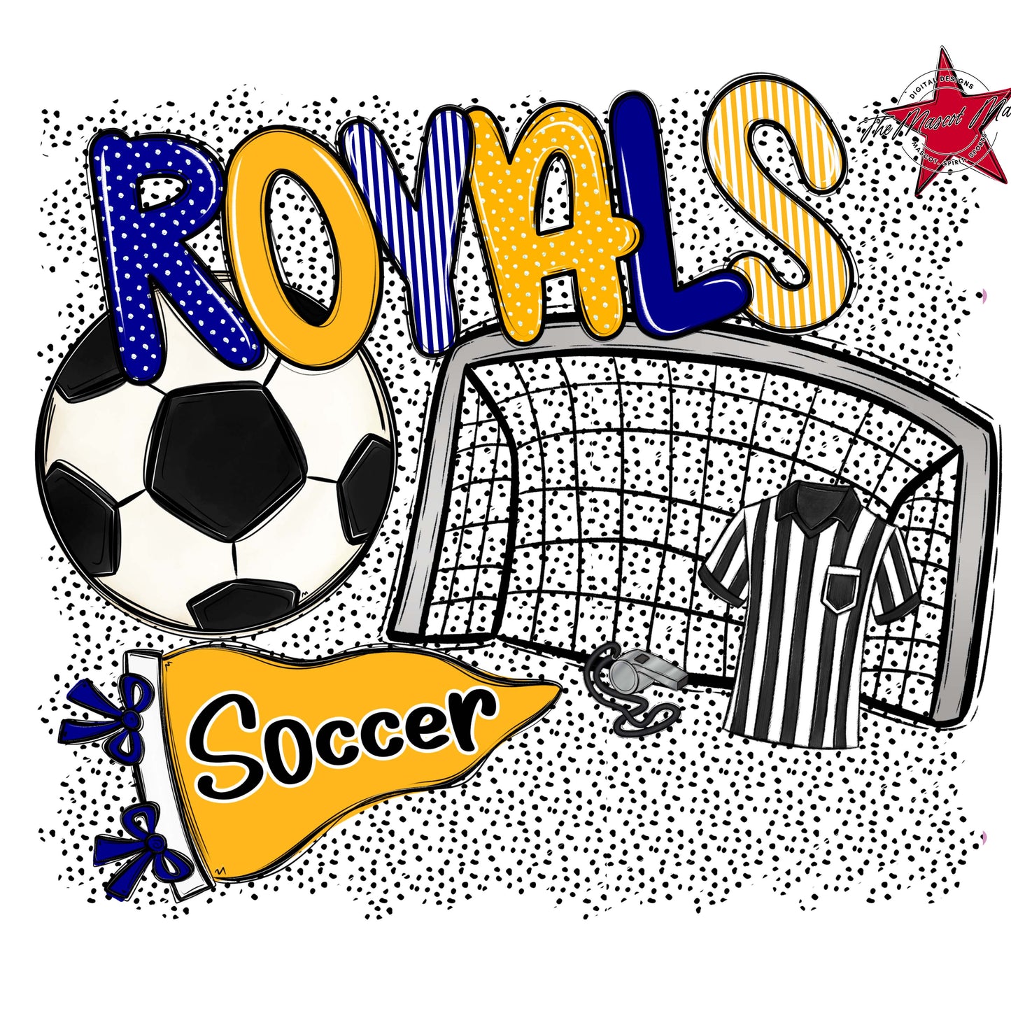 Royals Soccer Spirit-Blue & Yellow