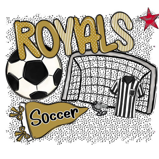 Royals Soccer Spirit-Gold