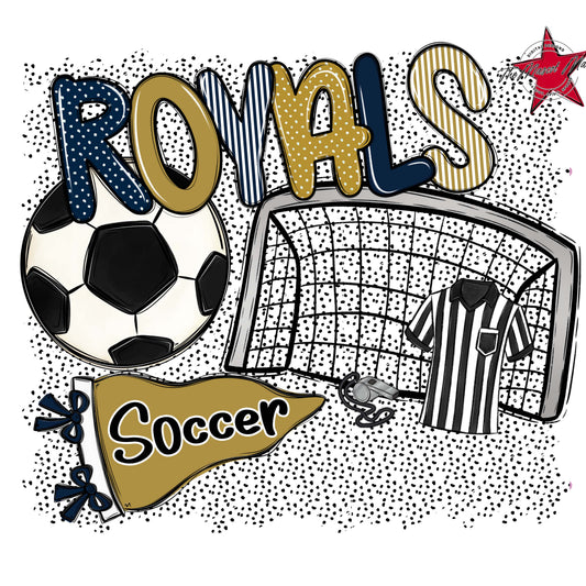 Royals Soccer Spirit-Navy & Gold