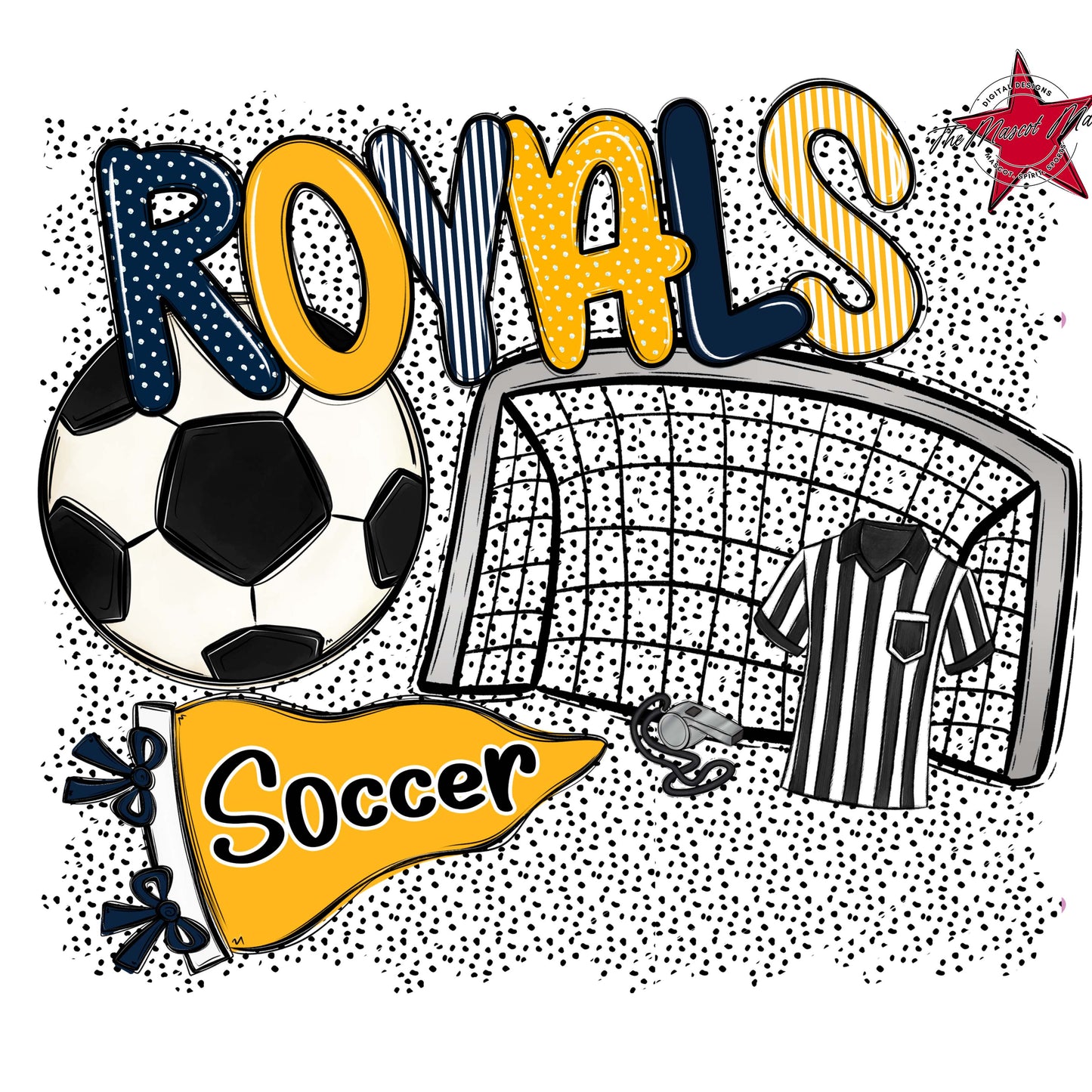 Royals Soccer Spirit-Navy & Yellow