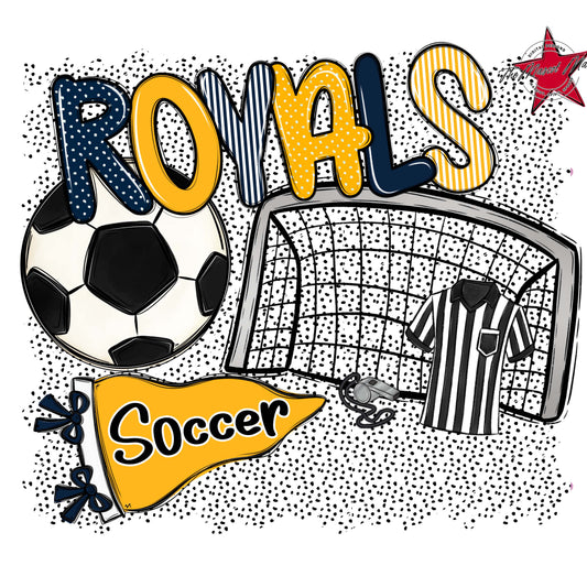 Royals Soccer Spirit-Navy & Yellow