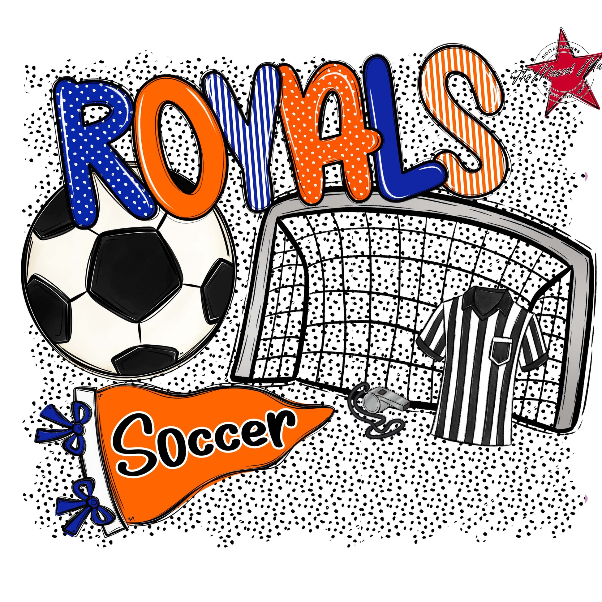 Royals Soccer Spirit-Royal Blue & Orange
