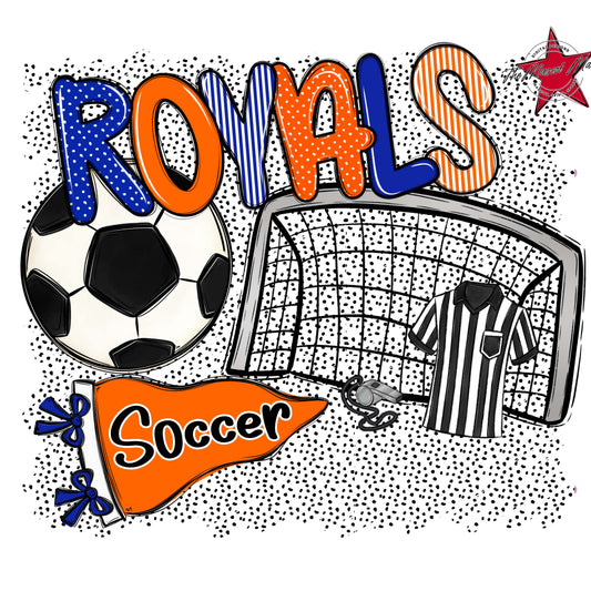 Royals Soccer Spirit-Royal Blue & Orange