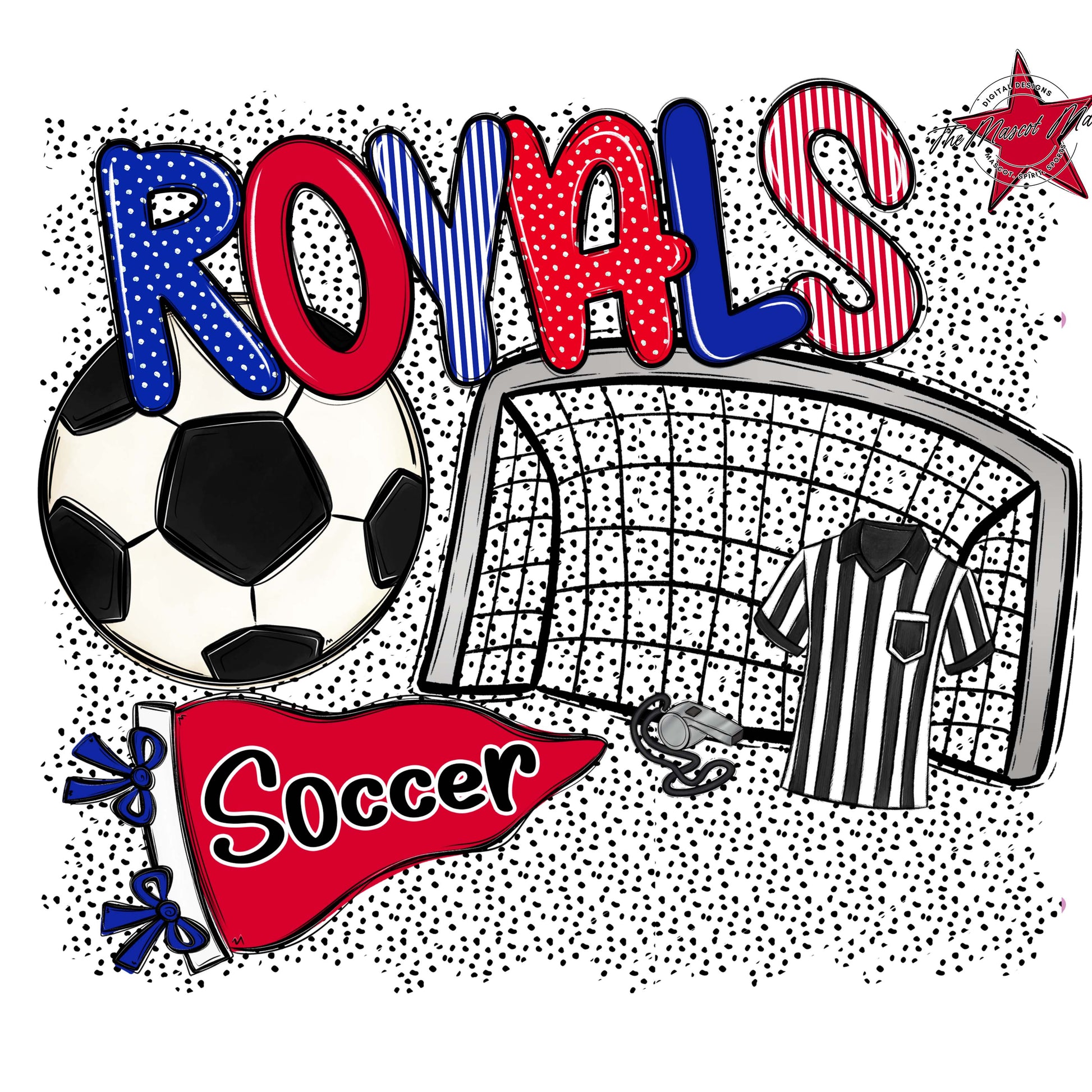 Royals Soccer Spirit-Royal Blue & Red