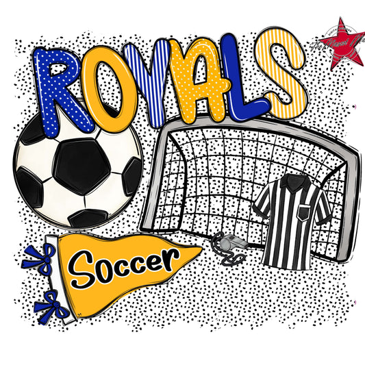 Royals Soccer Spirit-Royal Blue & Yellow