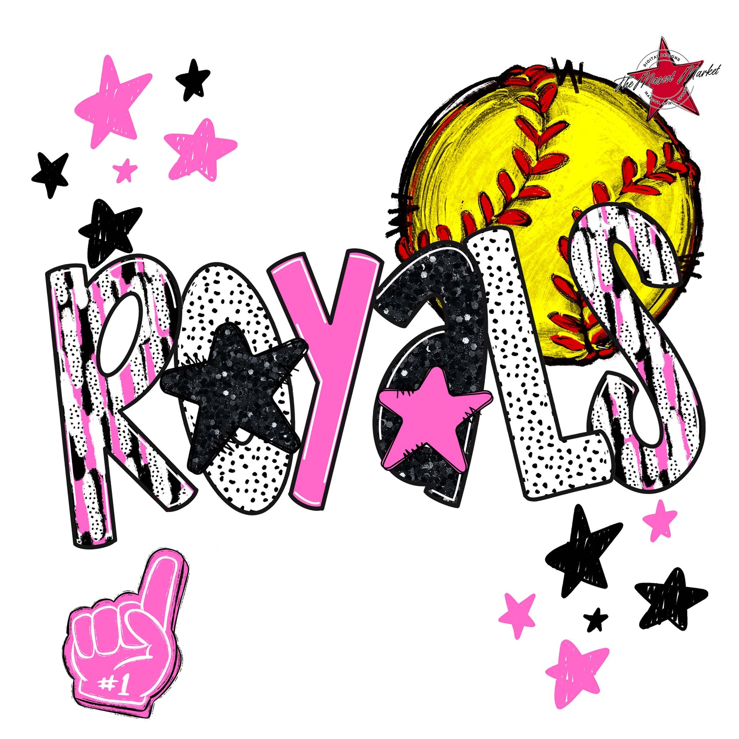 Royals Softball Scrape-Baby Pink
