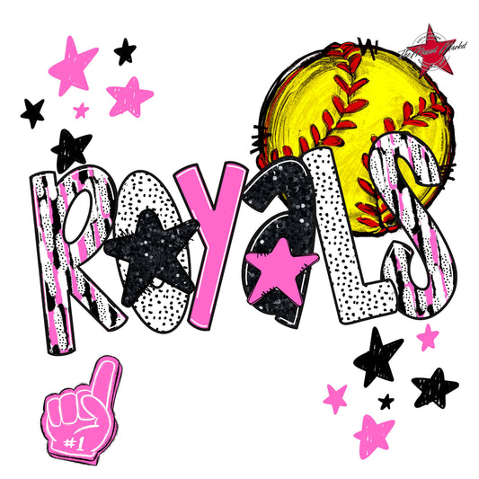 Royals Softball Scrape-Baby Pink