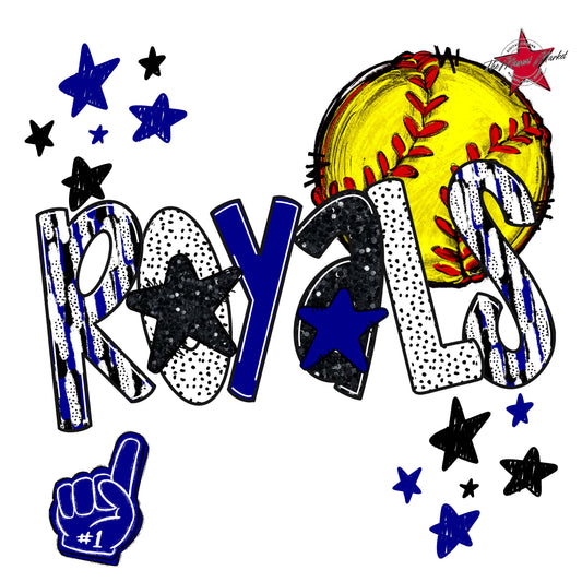 Royals Softball Scrape-Blue