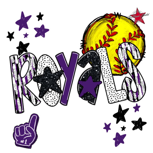 Royals Softball Scrape-Purple