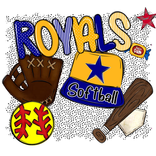 Royals Softball Spirit-Blue & Yellow