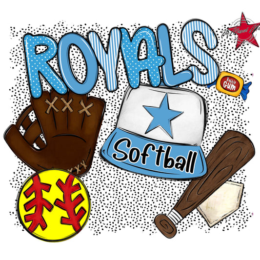 Royals Softball Spirit-Carolina Blue