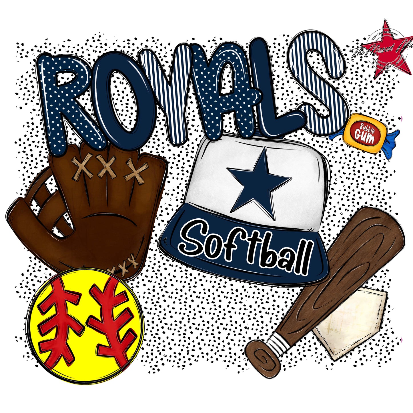 Royals Softball Spirit-Navy