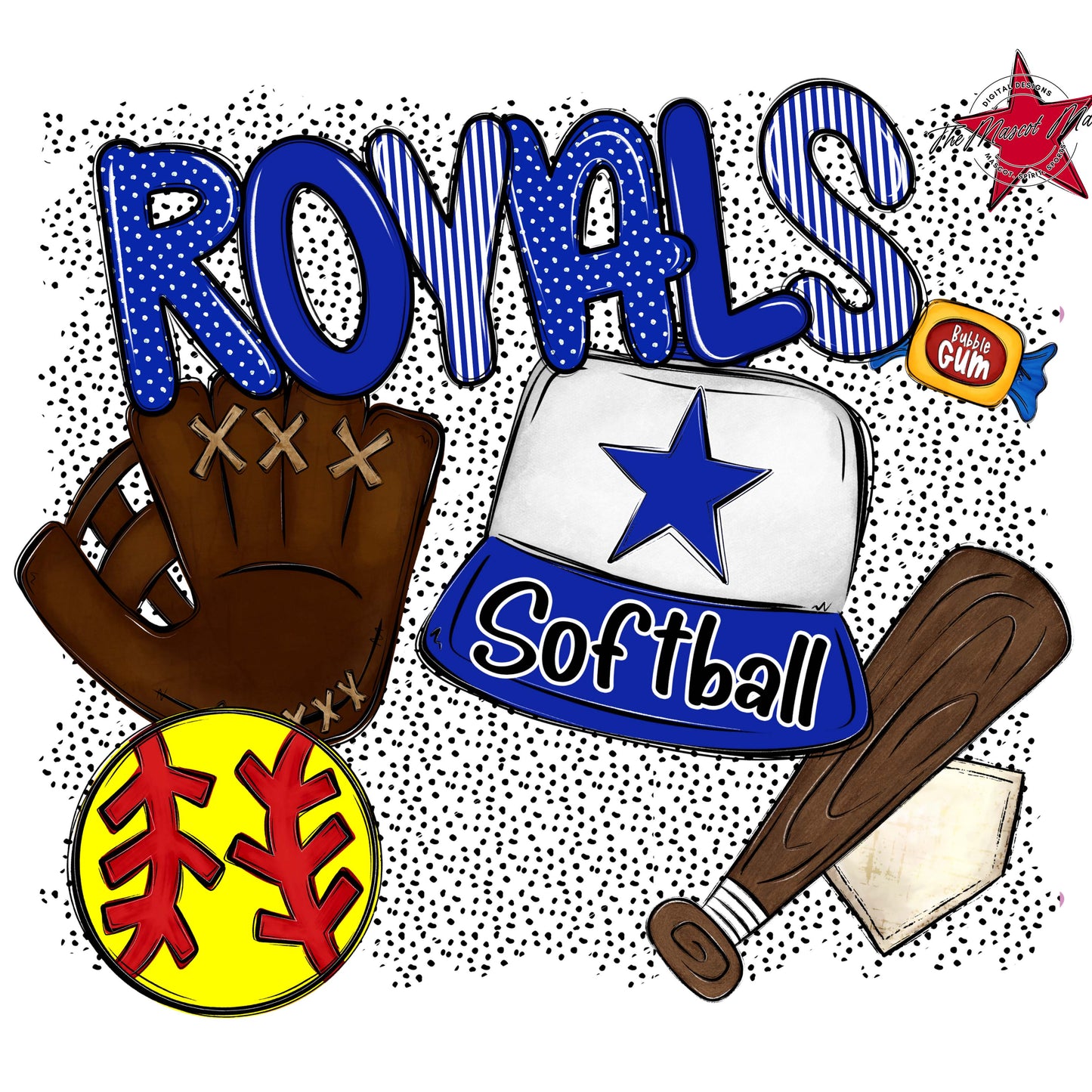 Royals Softball Spirit-Royal Blue