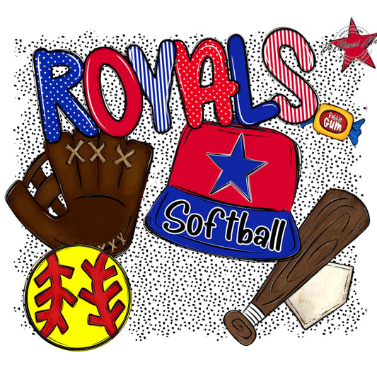 Royals Softball Spirit-Royal Blue & Red