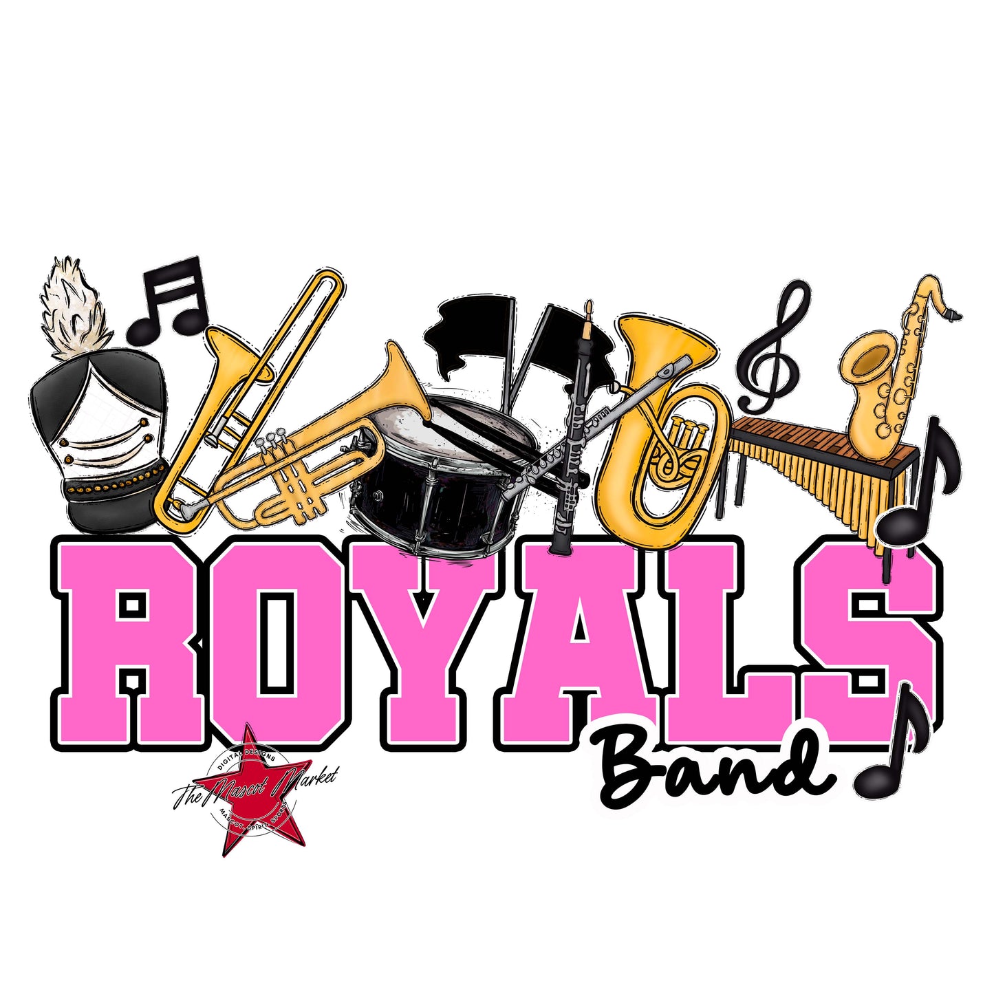 Royals Varsity Band-Baby Pink