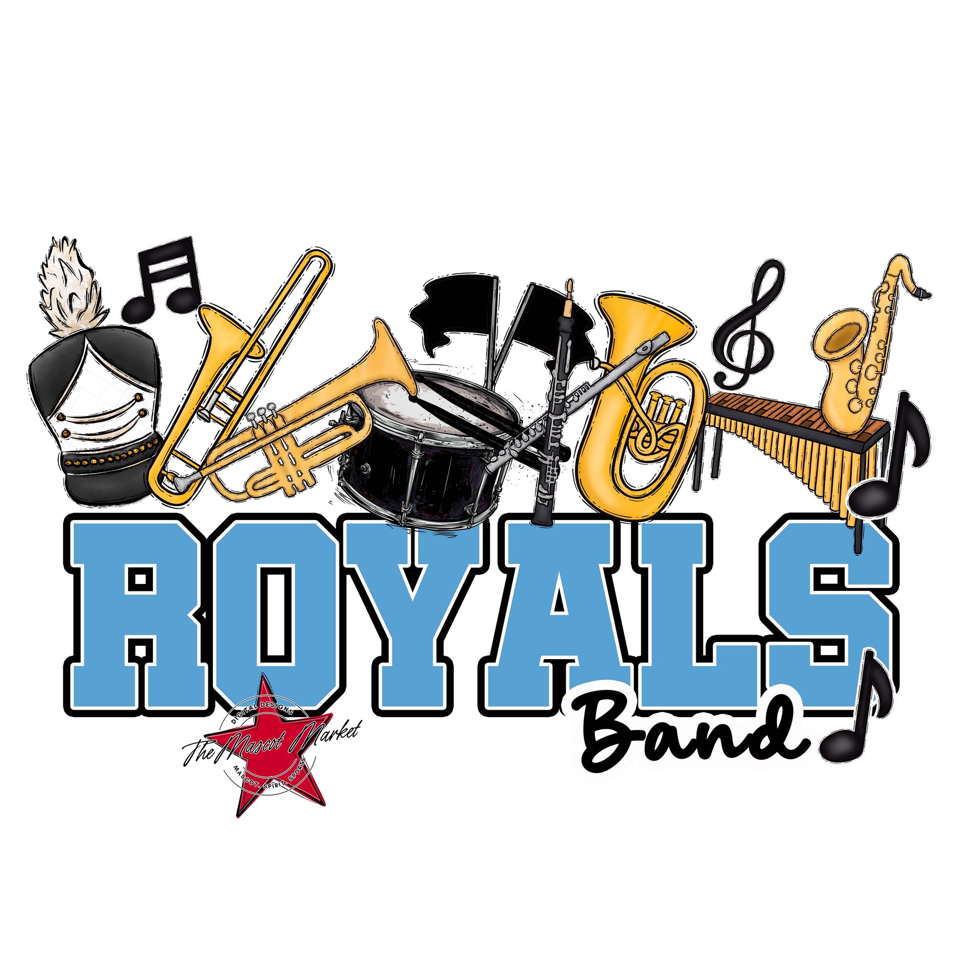 Royals Varsity Band-Carolina Blue