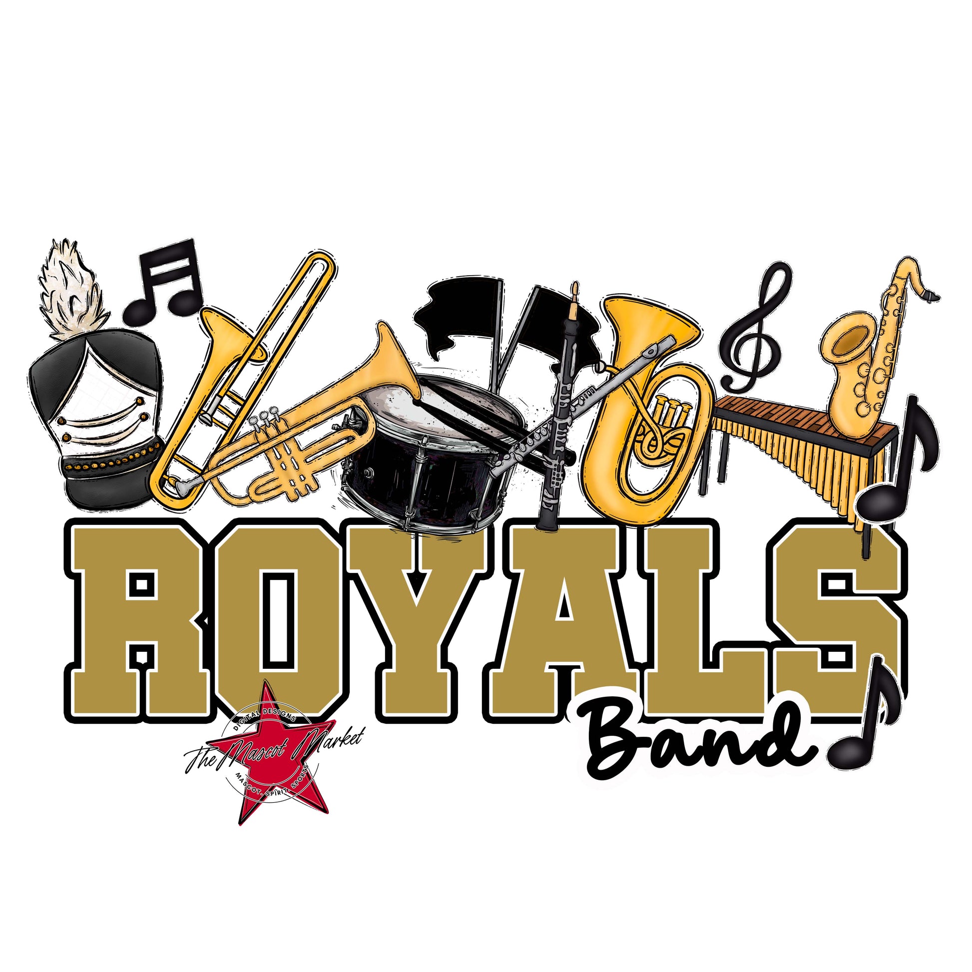 Royals Varsity Band-Gold