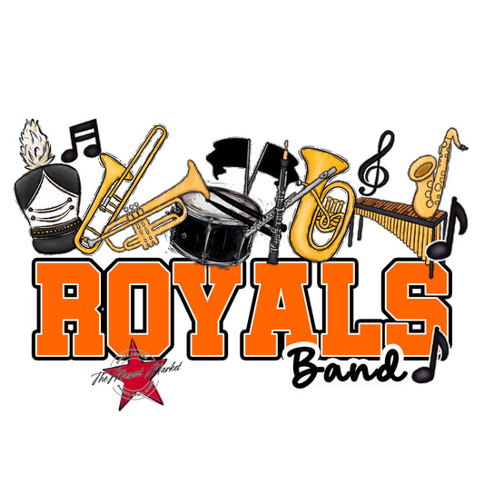 Royals Varsity Band-Orange