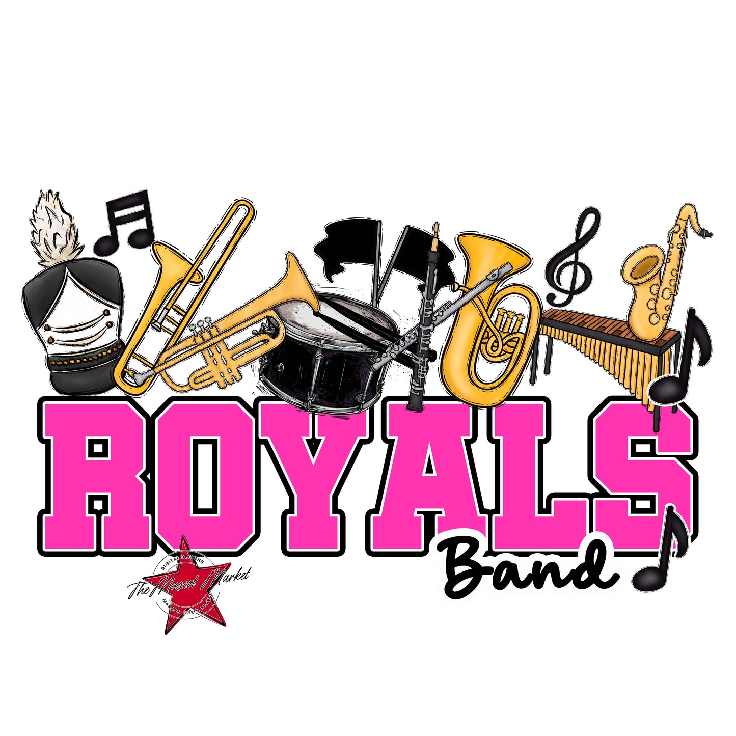 Royals Varsity Band-Pink