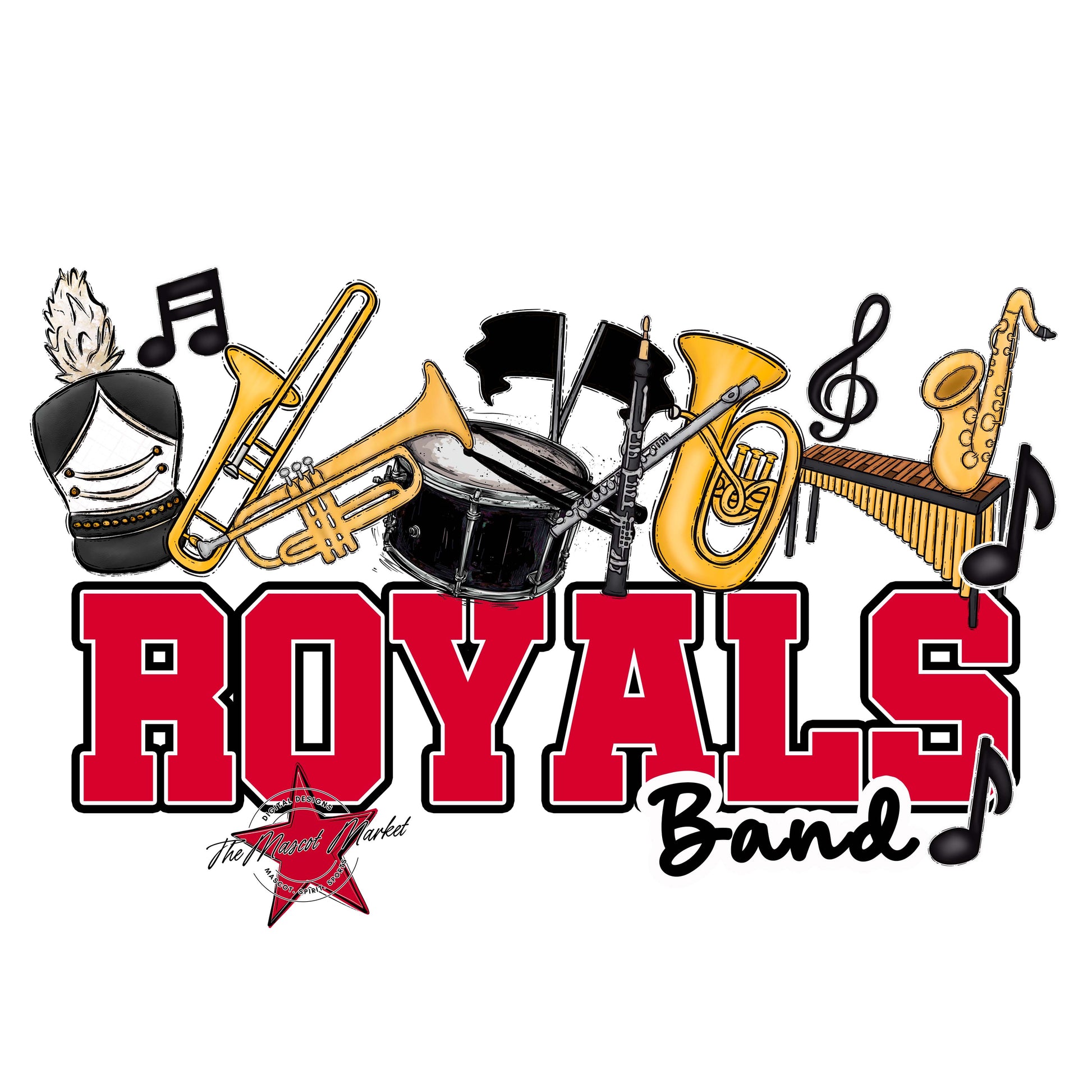 Royals Varsity Band-Red