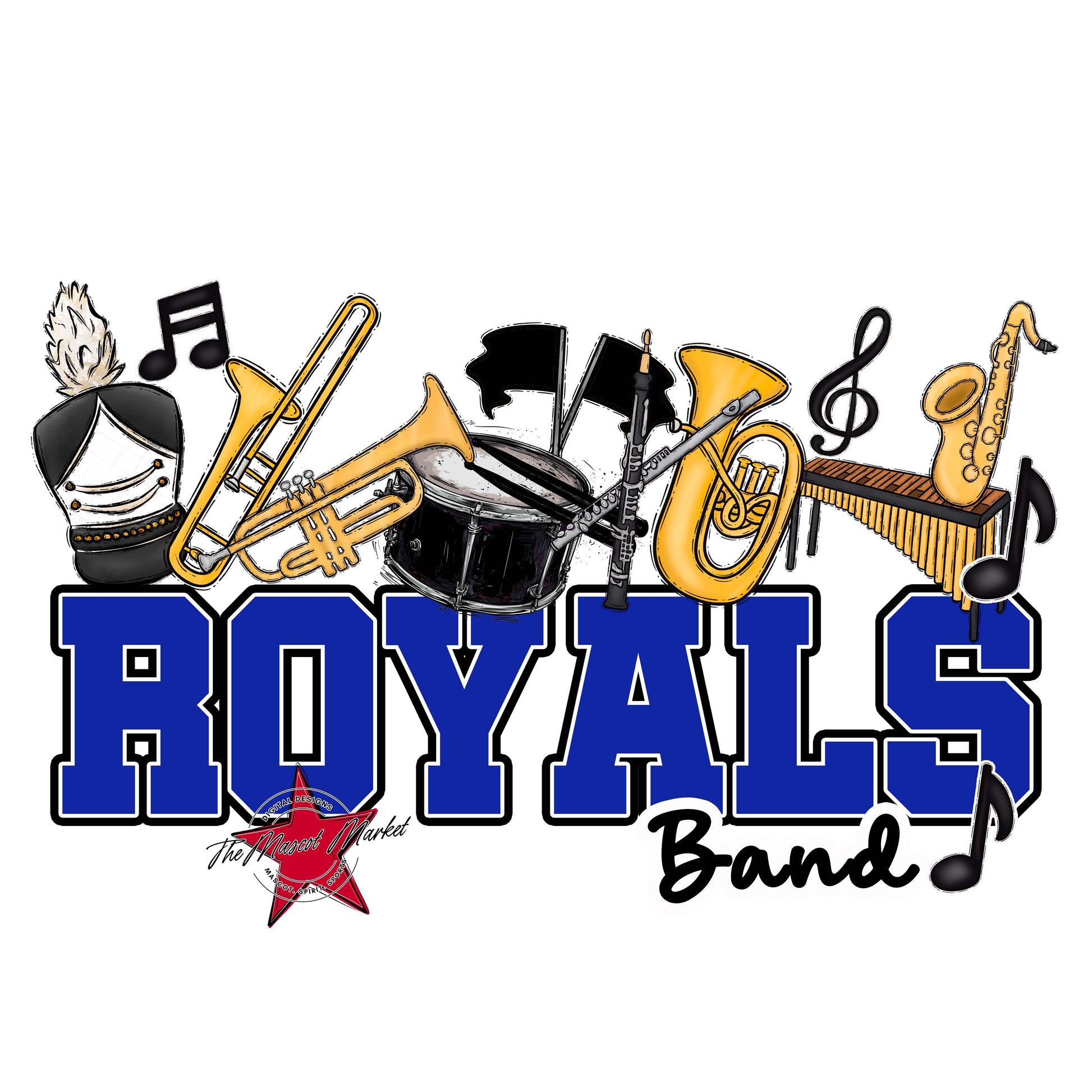 Royals Varsity Band-Royal Blue