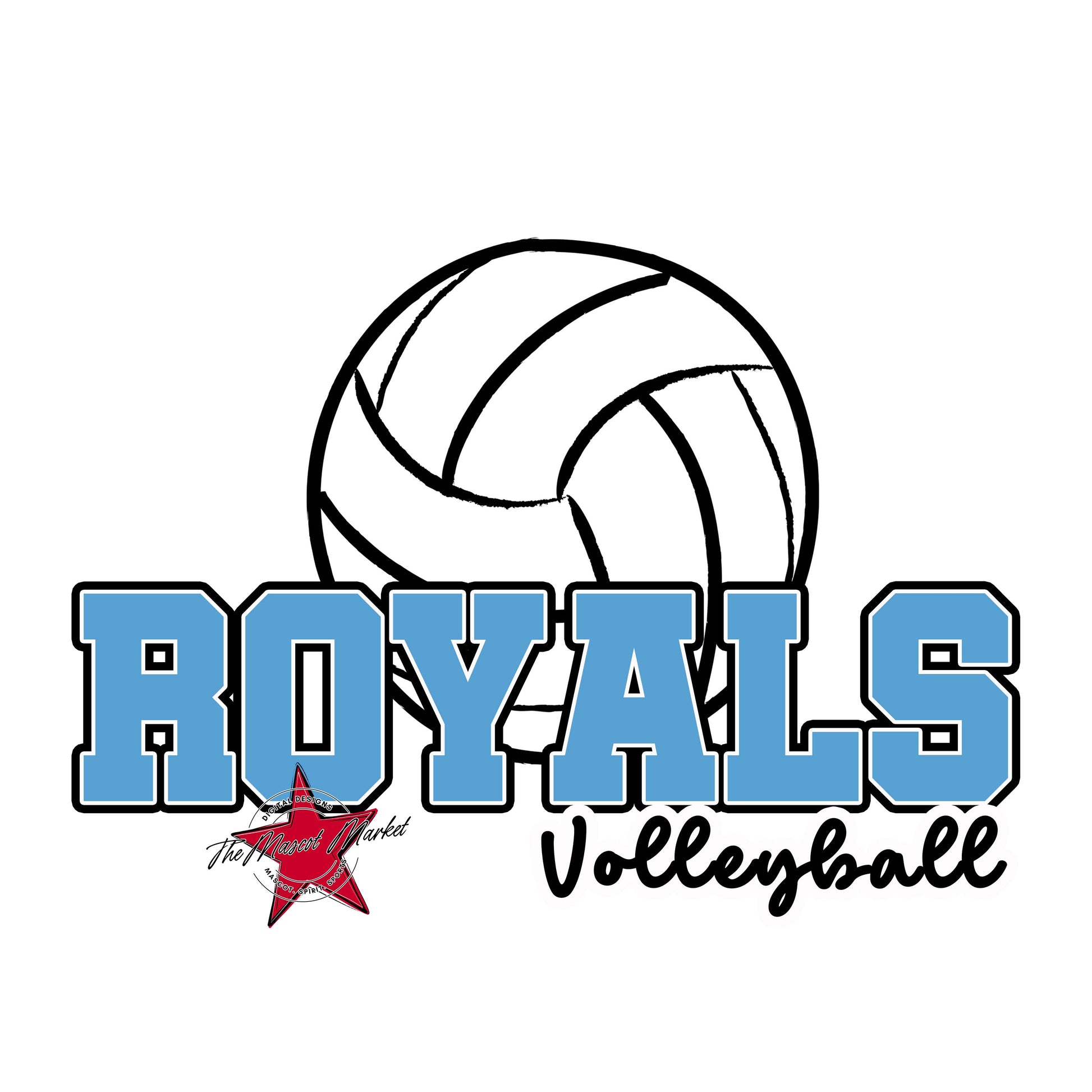 Royals Varsity Volleyball-Carolina Blue