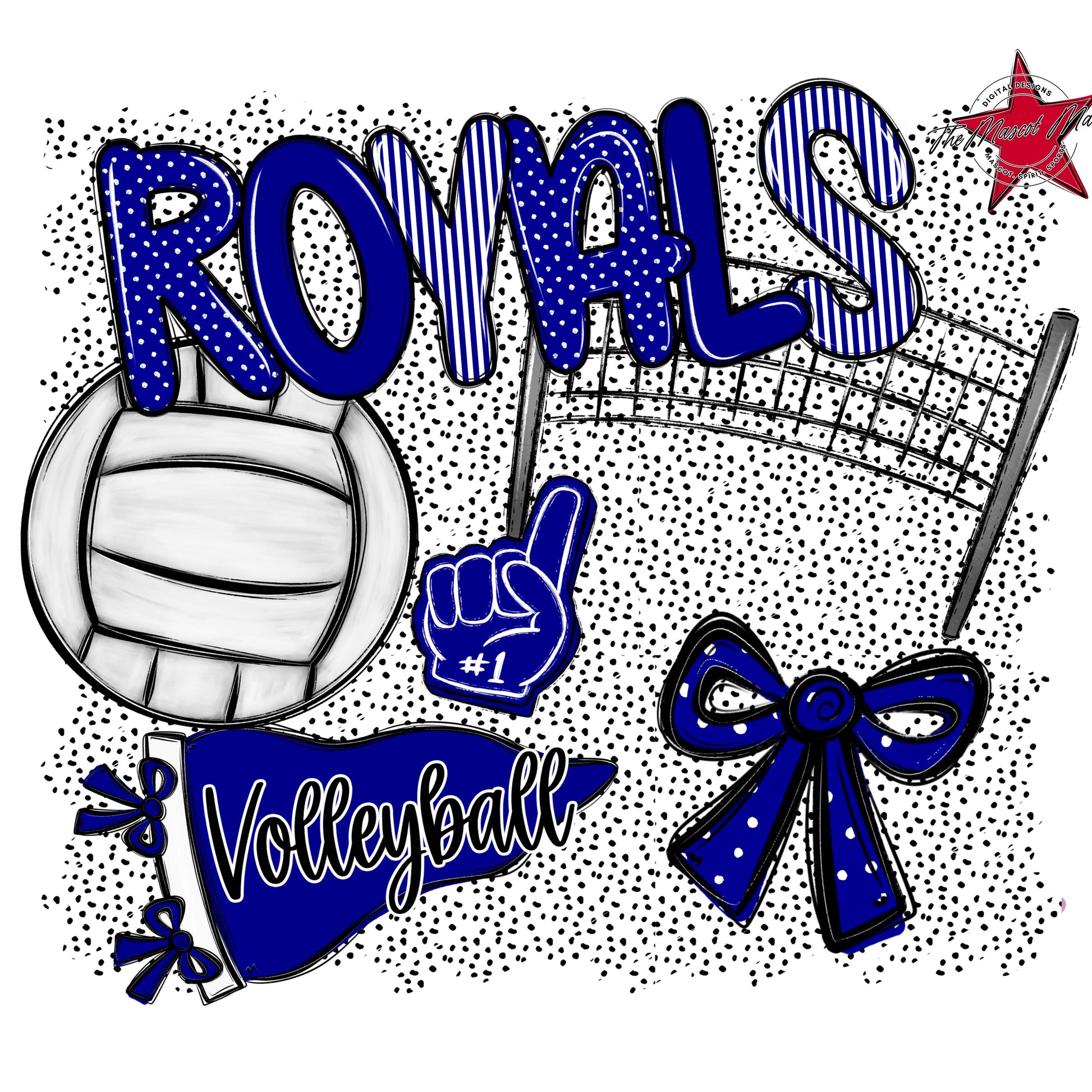 Royals Volleyball Spirit-Blue
