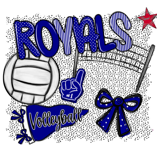 Royals Volleyball Spirit-Blue