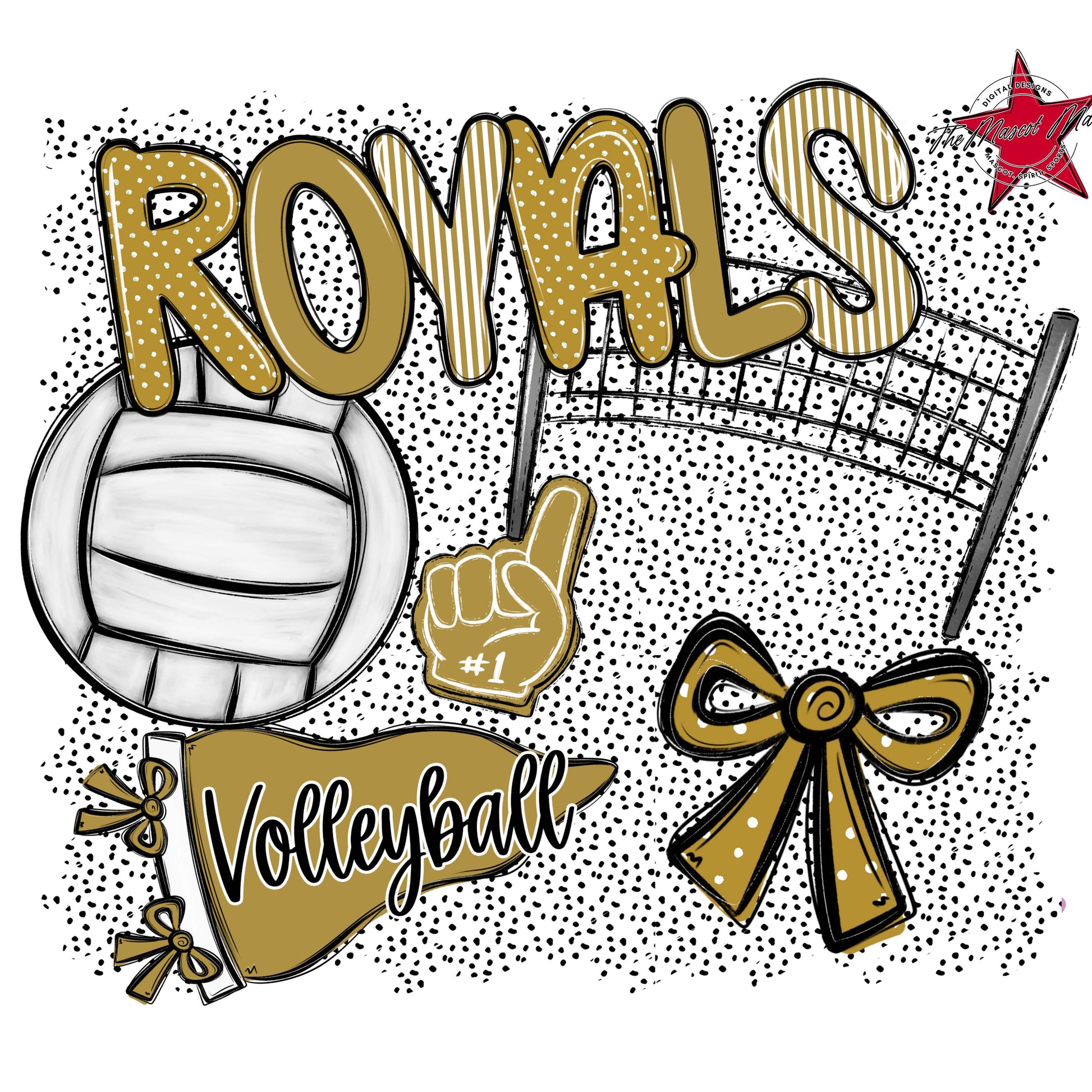 Royals Volleyball Spirit-Gold