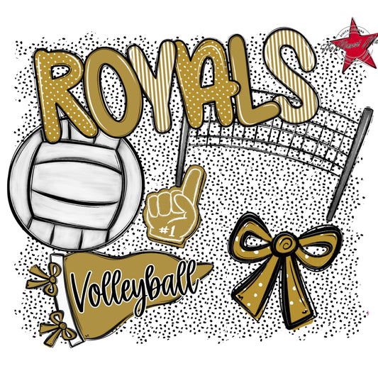 Royals Volleyball Spirit-Gold