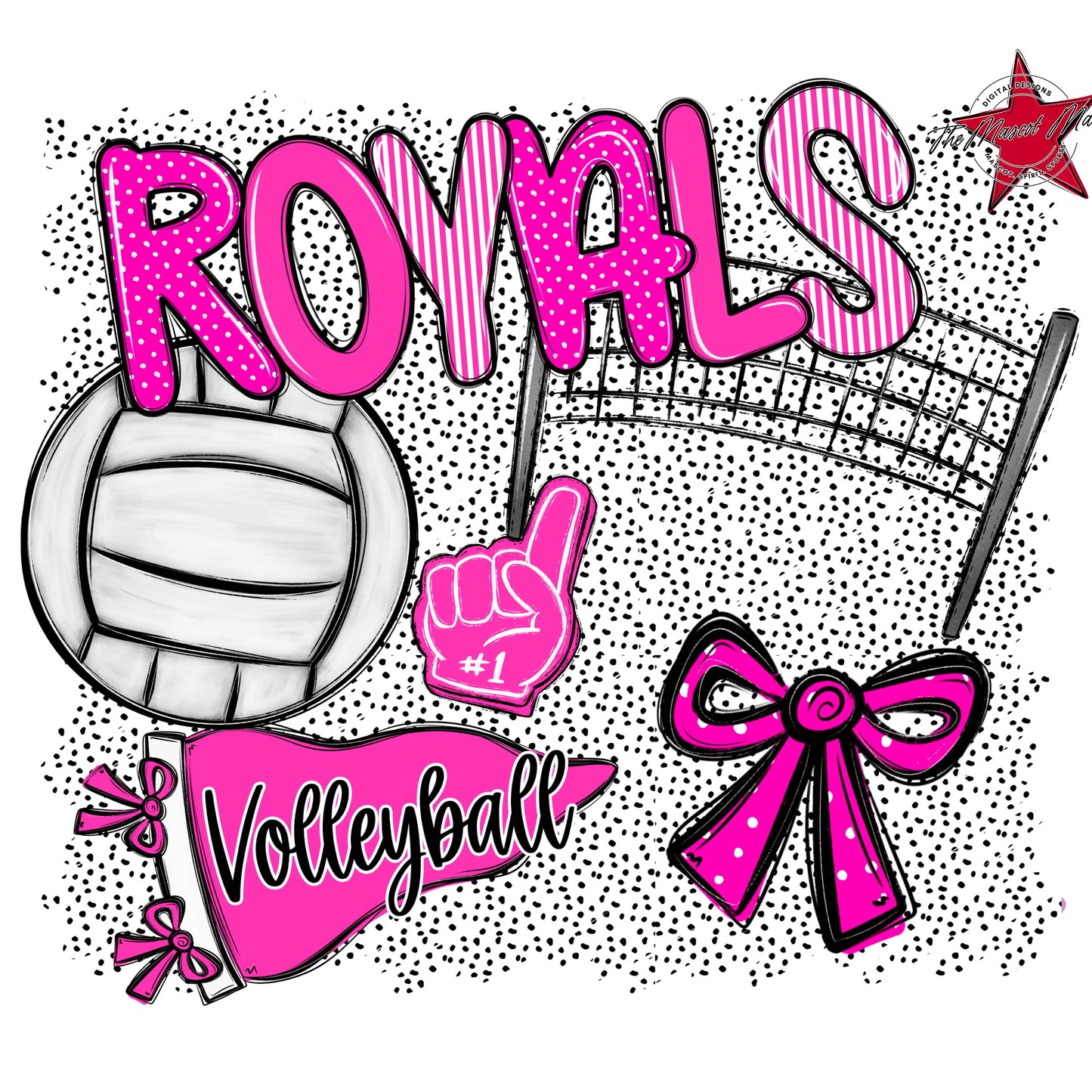 Royals Volleyball Spirit-Pink