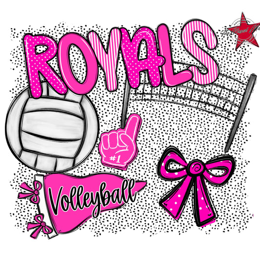 Royals Volleyball Spirit-Pink