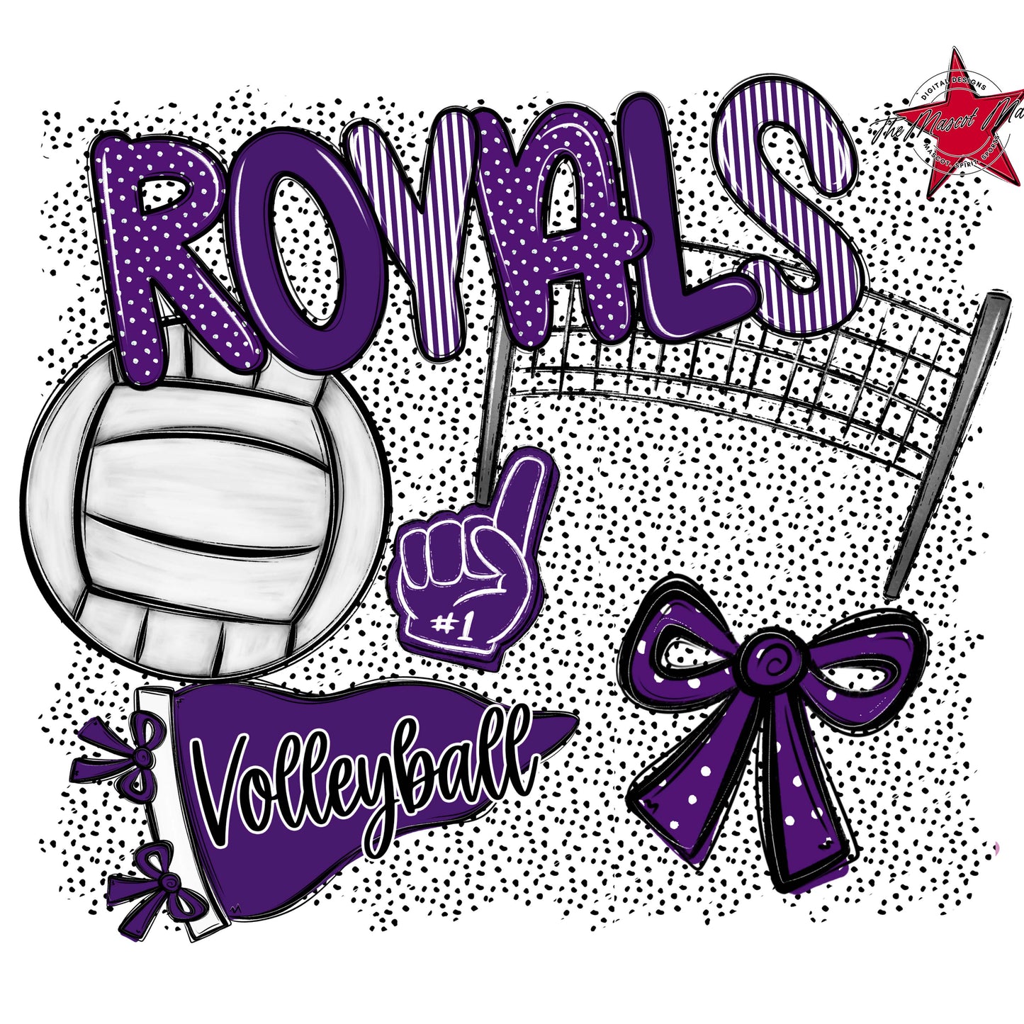 Royals Volleyball Spirit-Purple