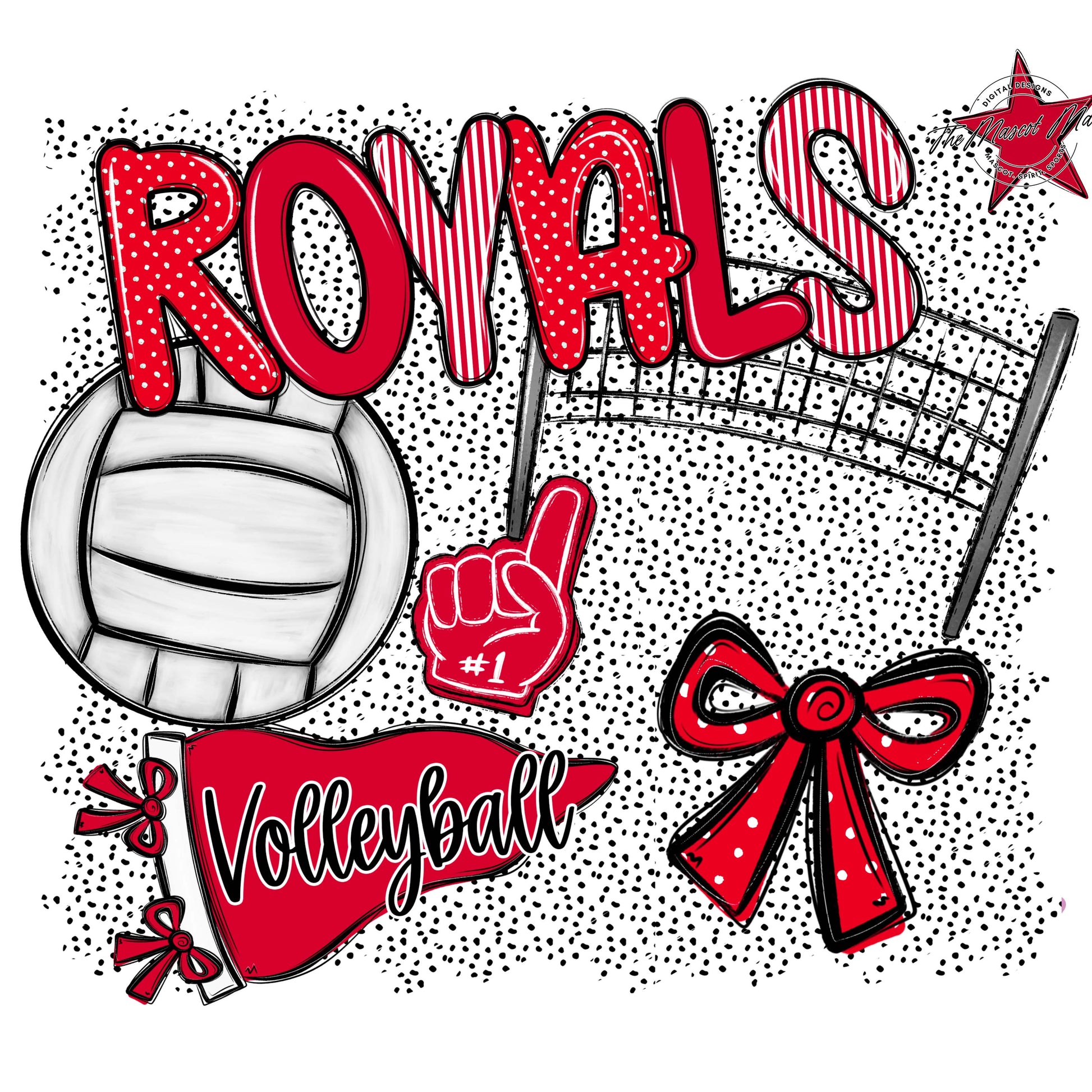 Royals Volleyball Spirit-Red