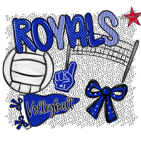 Royals Volleyball Spirit-Royal Blue
