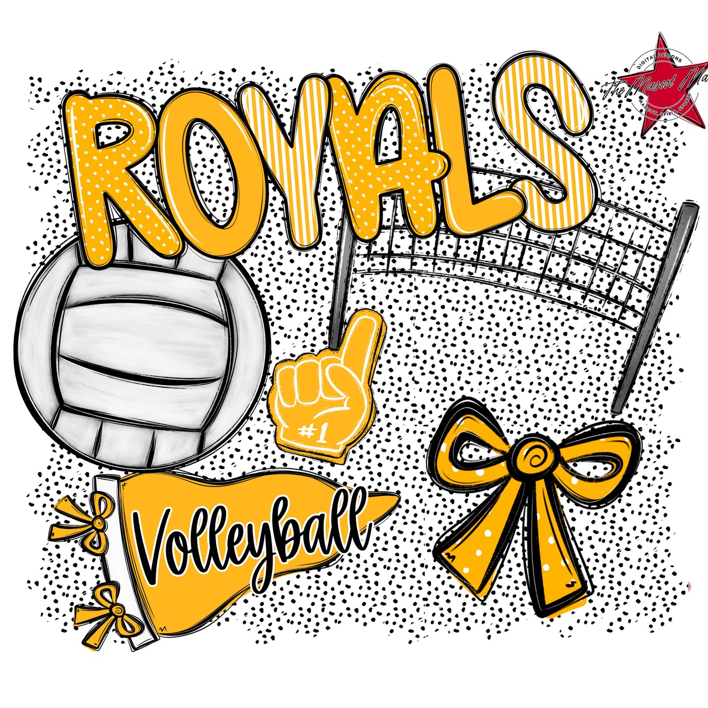 Royals Volleyball Spirit-Yellow