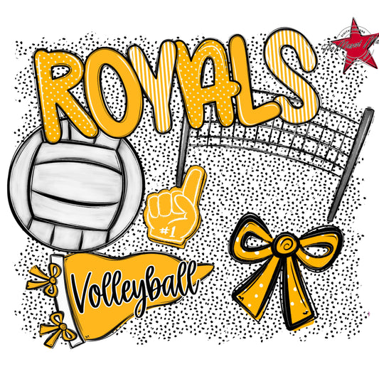 Royals Volleyball Spirit-Yellow