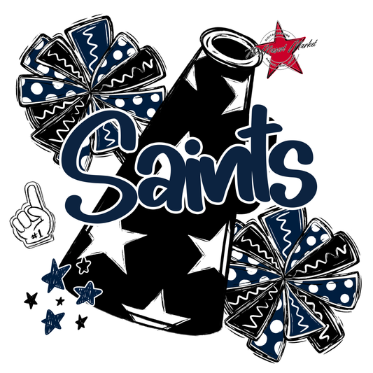 Saints Alpha Megaphone Design-Navy