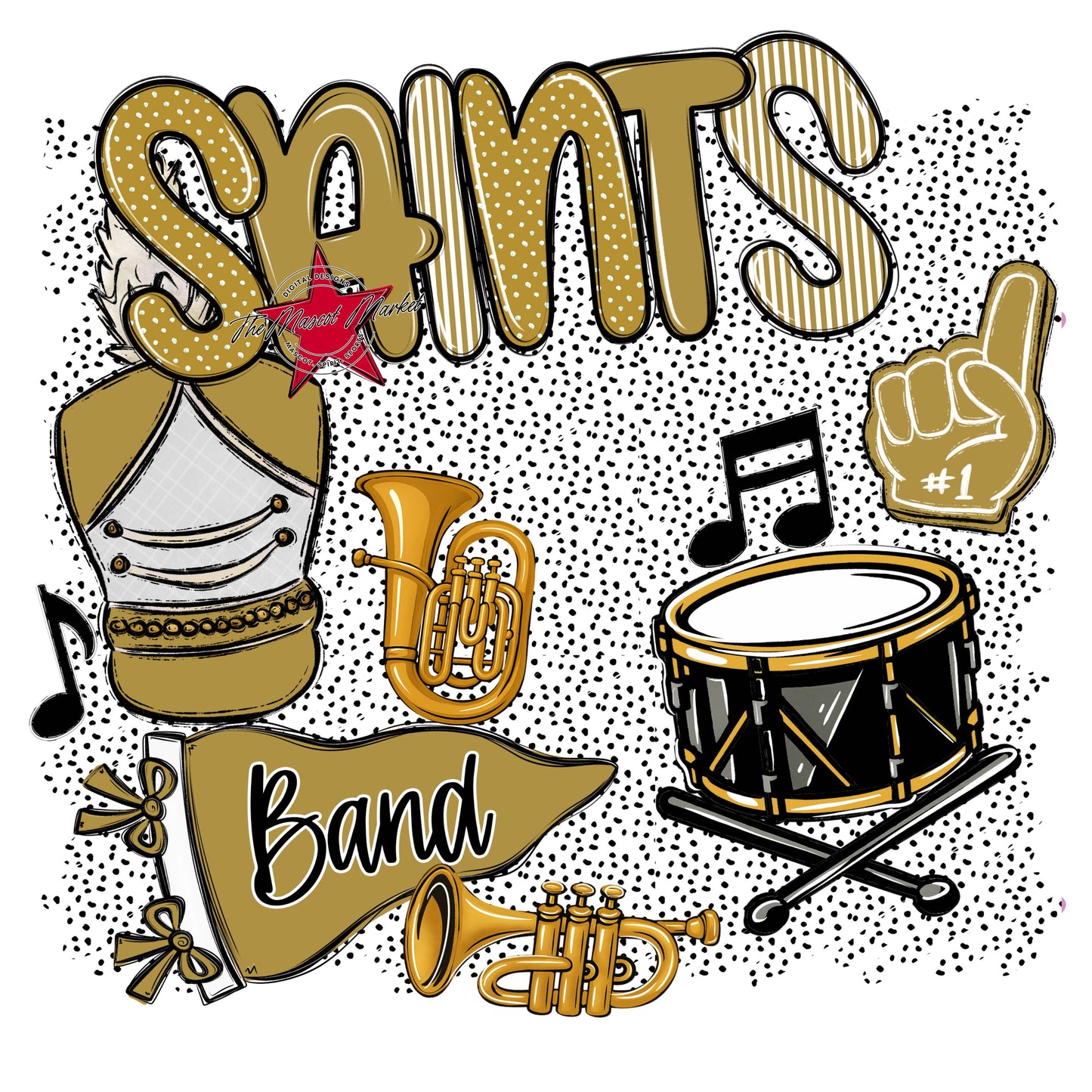 Saints Band Spirit-Gold