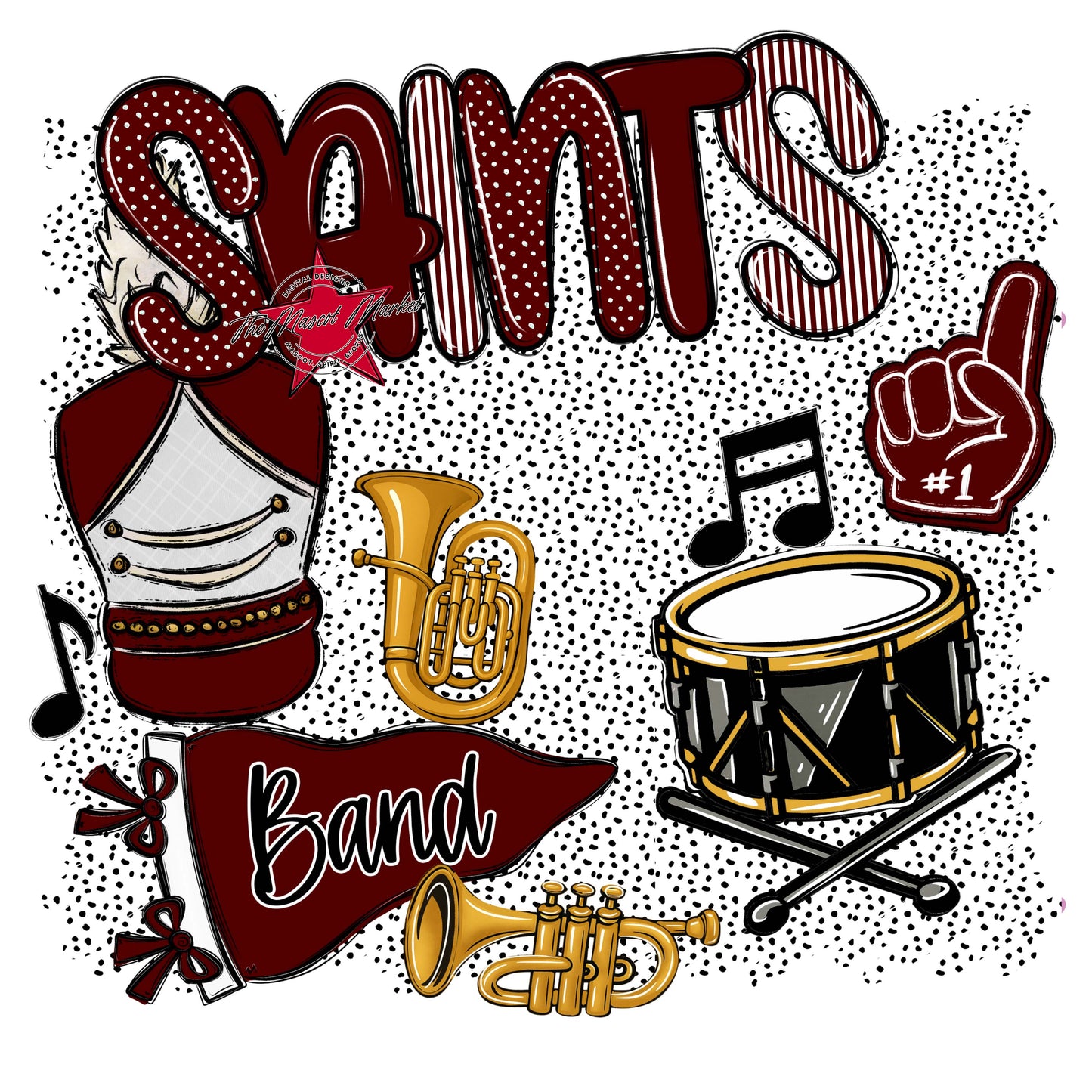 Saints Band Spirit-Maroon