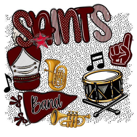 Saints Band Spirit-Maroon