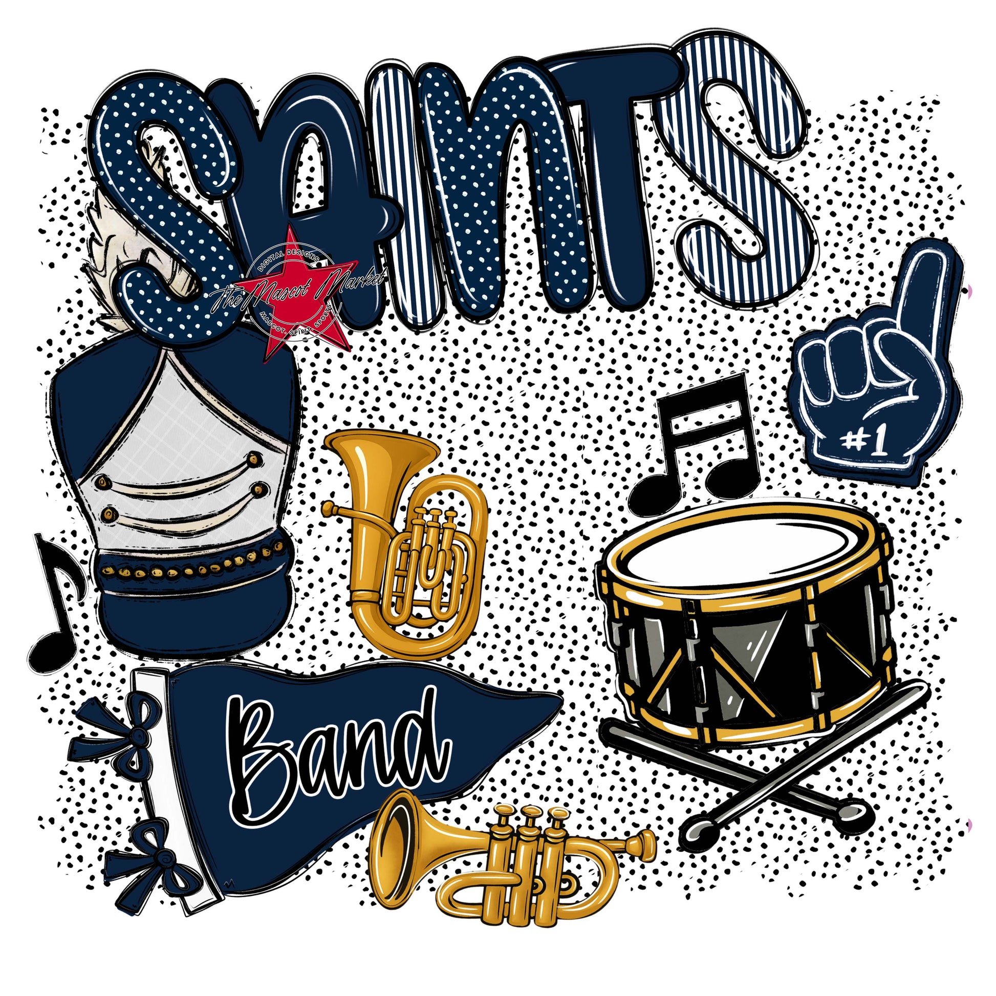 Saints Band Spirit-Navy